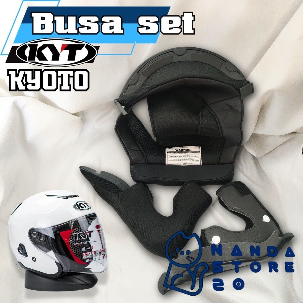 Busa helm KYT KYOTO FULLSET - cheek pad spon samping helm kyt kyoto full set size S M L XL XXL