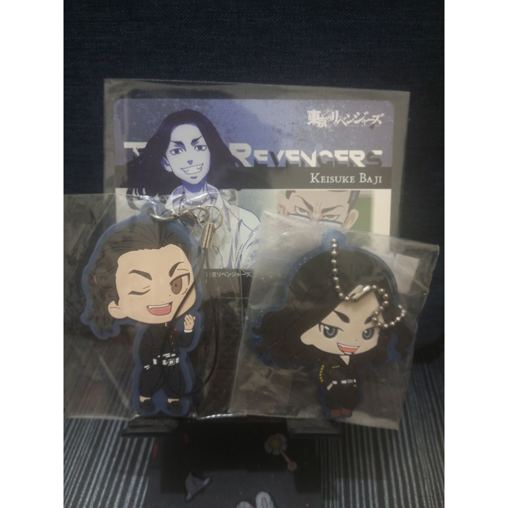 keychain anime Tokyo Revengers - Baji rubber keychain card