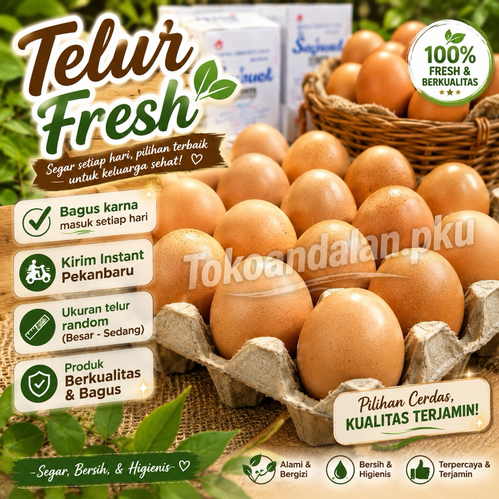(BISA COD) Telur Ayam FRESH 1 papan (30 butir)