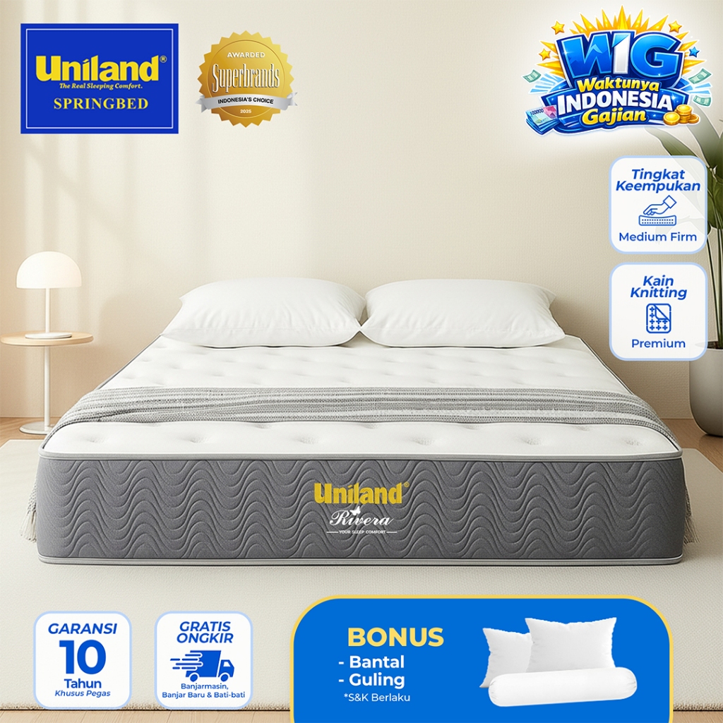 Uniland Springbed Rivera Brilliant Firmtop -  Hanya Kasur