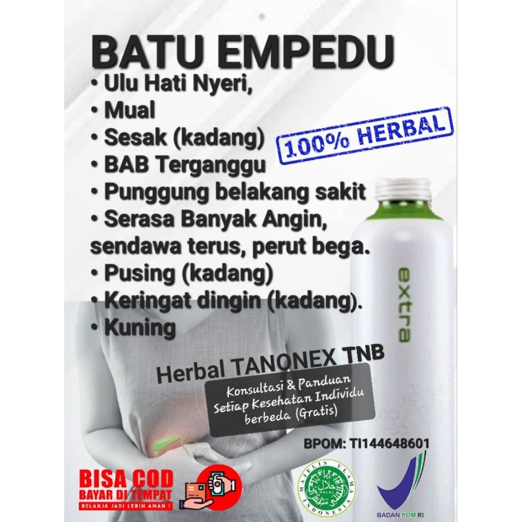Herbal Batu Empedu TANONEX | Obat TNB Batu Empedu| Herbal Radang Empedu Iklan Google Asli (Ready Sto