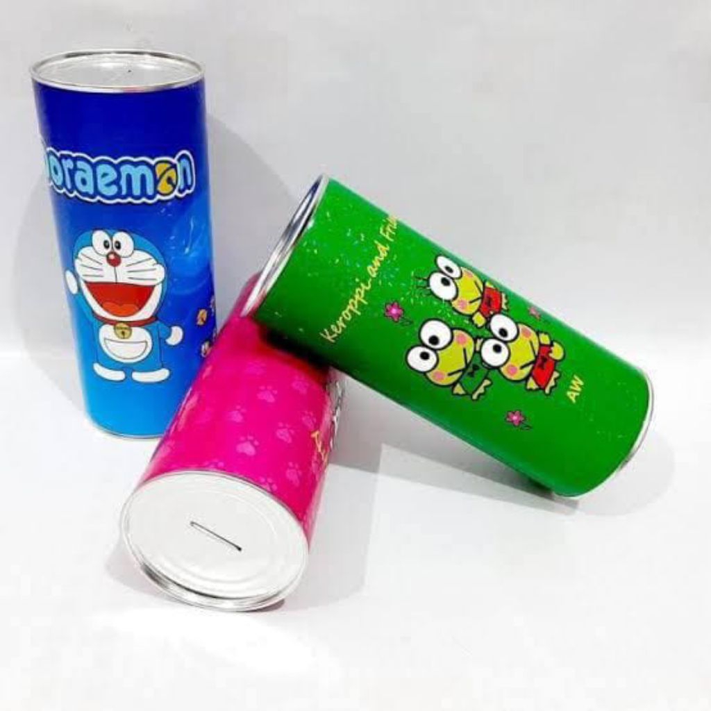 celengan jumbo karakter random-celengan kaleng