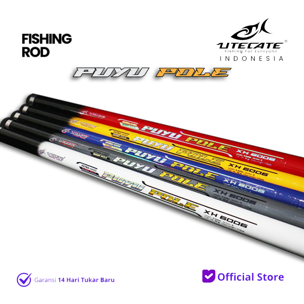 UTECATE PUYU POLE XH 6006 7007 8008 1010 | Joran Tegek Extra Hard Carbon