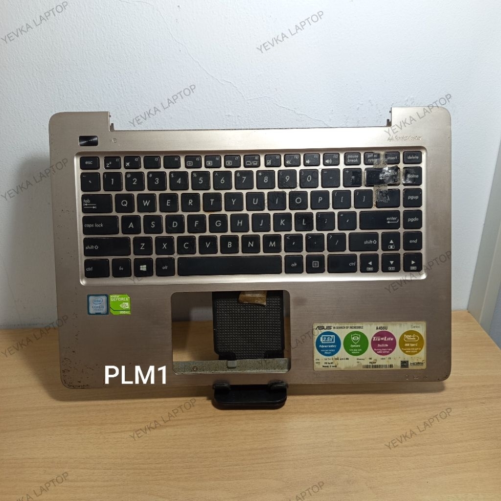 [ GOLD ] Palmrest Asus A456U bisa utk X456U Normal Tested Seken Original [ frame cover casing case k