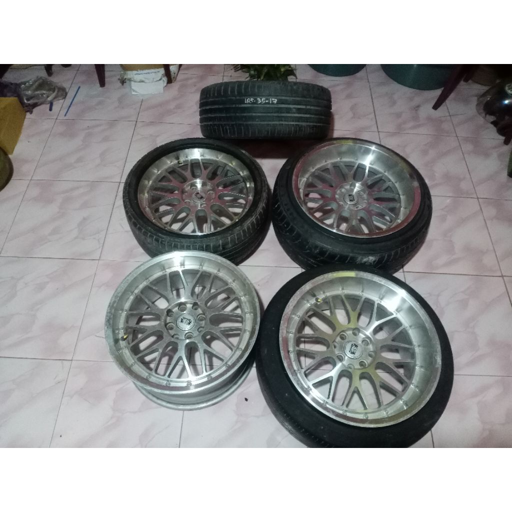 velg set ban BBS Lm r17 lebar 8.5/9.5 double pcd 100/114
