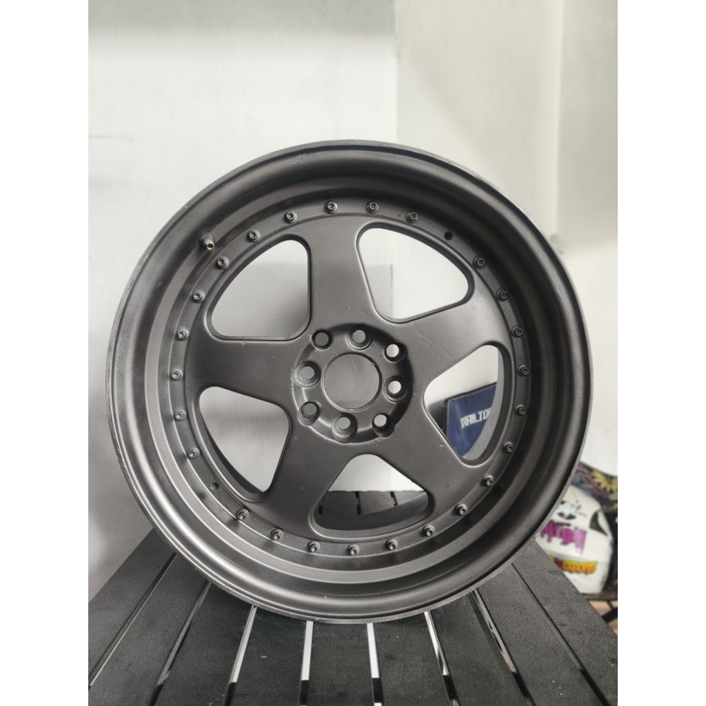 VELG SEREP RACING R17 DOBEL PCD 4x100/114.3 BEKAS SATUAN