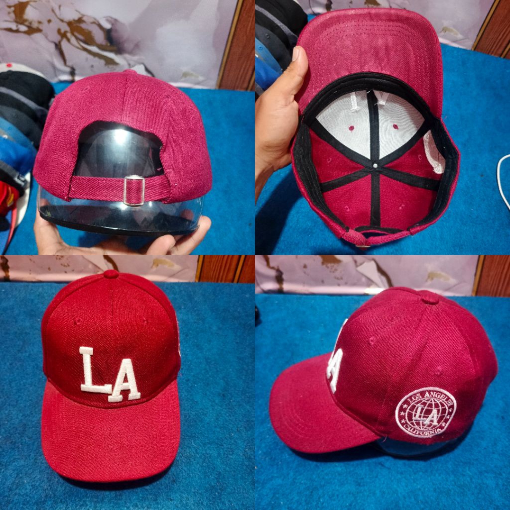 Topi second_LA merah