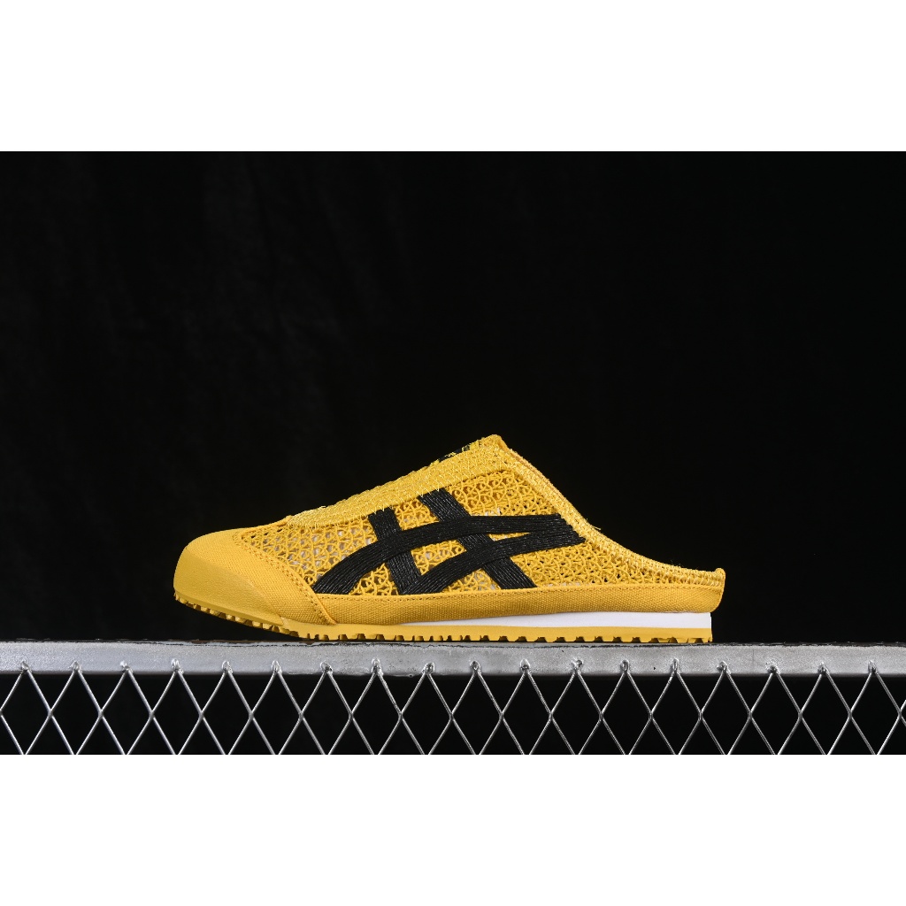 SIZE 37.5 (37,5) READY STOCK - Onitsuka Tiger Mexico 66 Sabot Yellow Black BNIB ORIGINAL MATERIAL