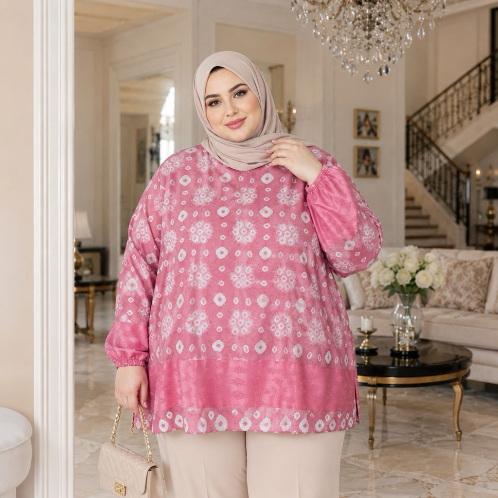 TUNIK JUMBO JUMPUTAN ETNIK BATIK HANDMADE ASLI PALEMBANG BY GALLERY SRIWIJAYA