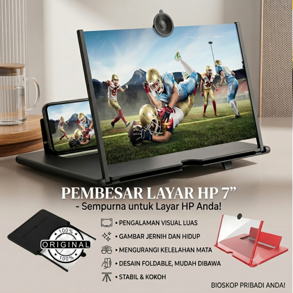 ASLI Pembesar Layar Hp F3 Kaca Pembesar Layar Enlarge Screen/COD PEMBESAR LAYAR SMARTPHONE SERBAGUNA