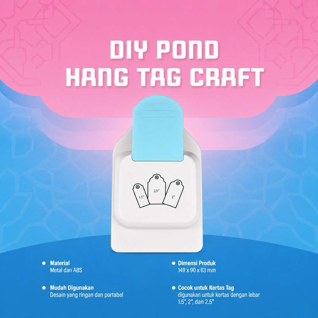 DIY pond hang tag puncher crafting 3in1