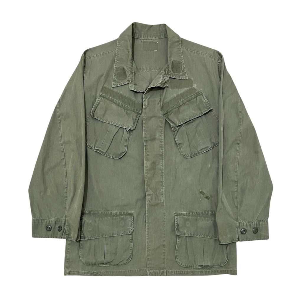 True  Vintage 60s US Army Jungle Jacket Poplin OG-107
