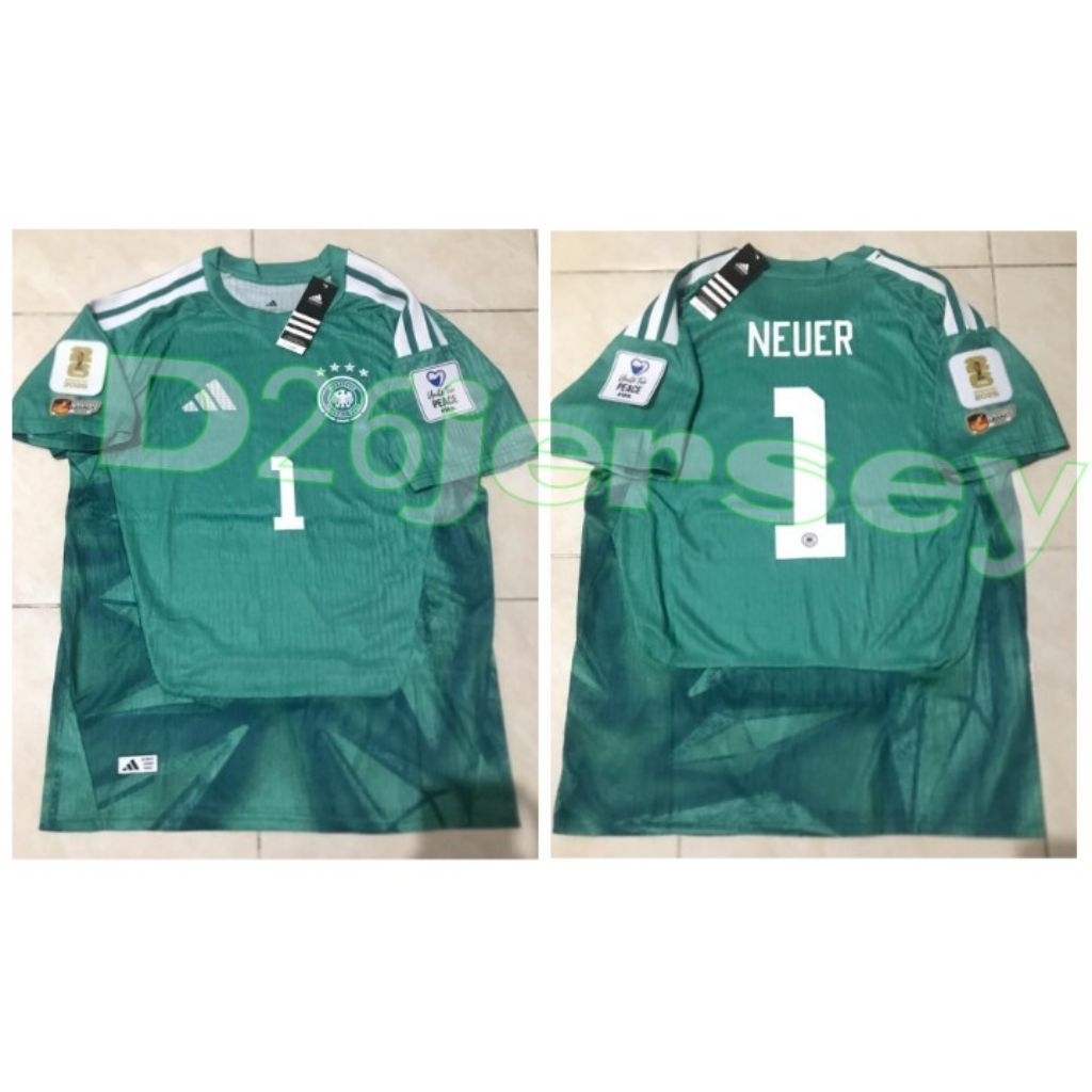 Jersey Jerman KIPER GK Player Issue 2026 / 2027 + Cetak Nama Nameset NEUER 1 / Custom suka suka Font