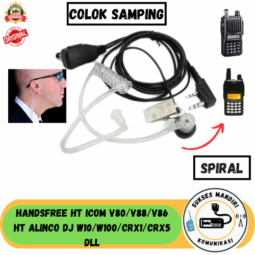 Handsfree HT V80 V88 Spiral  Earpiece HT V80 V88 Spiral