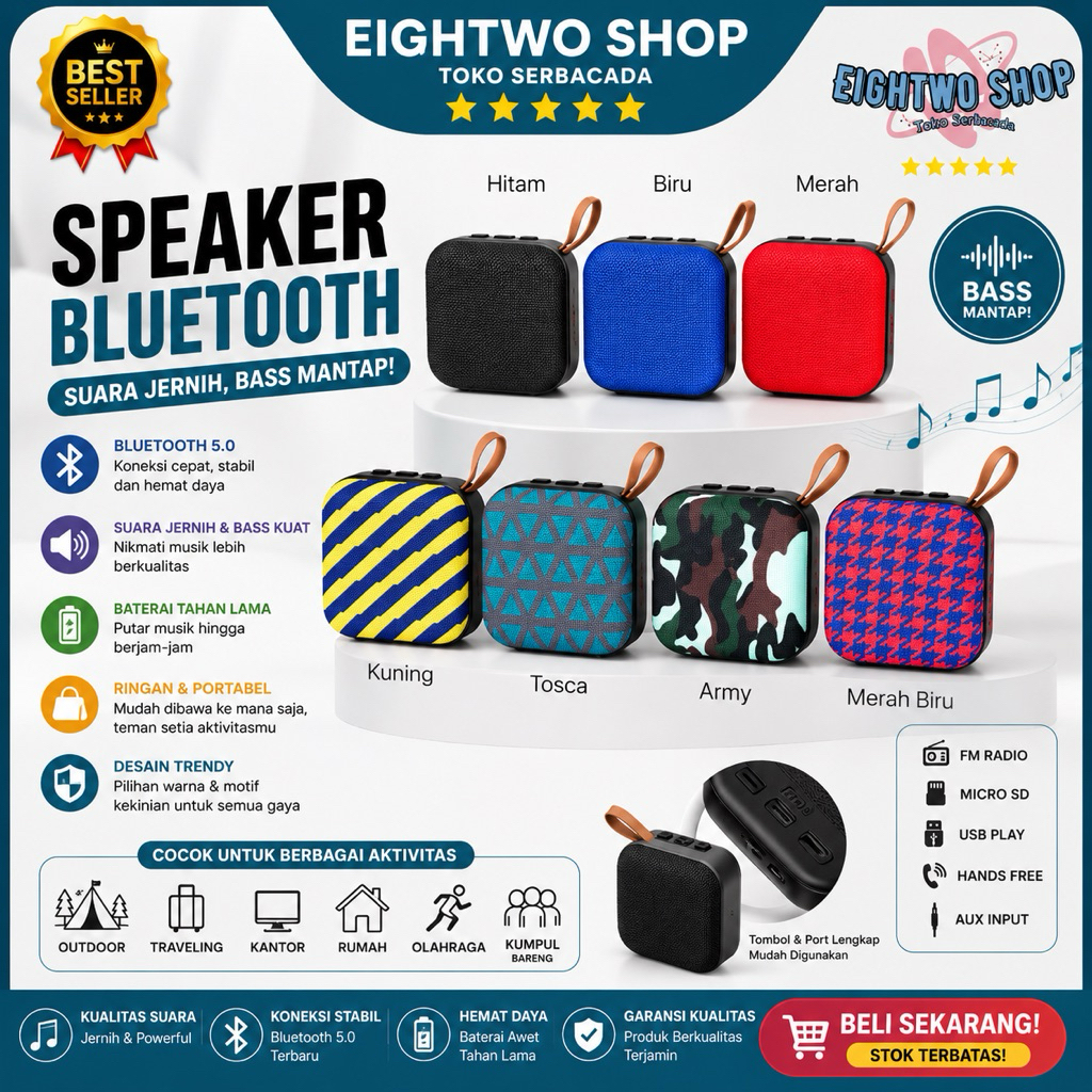 SPEAKER BLUETOOTH  SUARA BESAR PORTABEL SPEAKER JBL T5