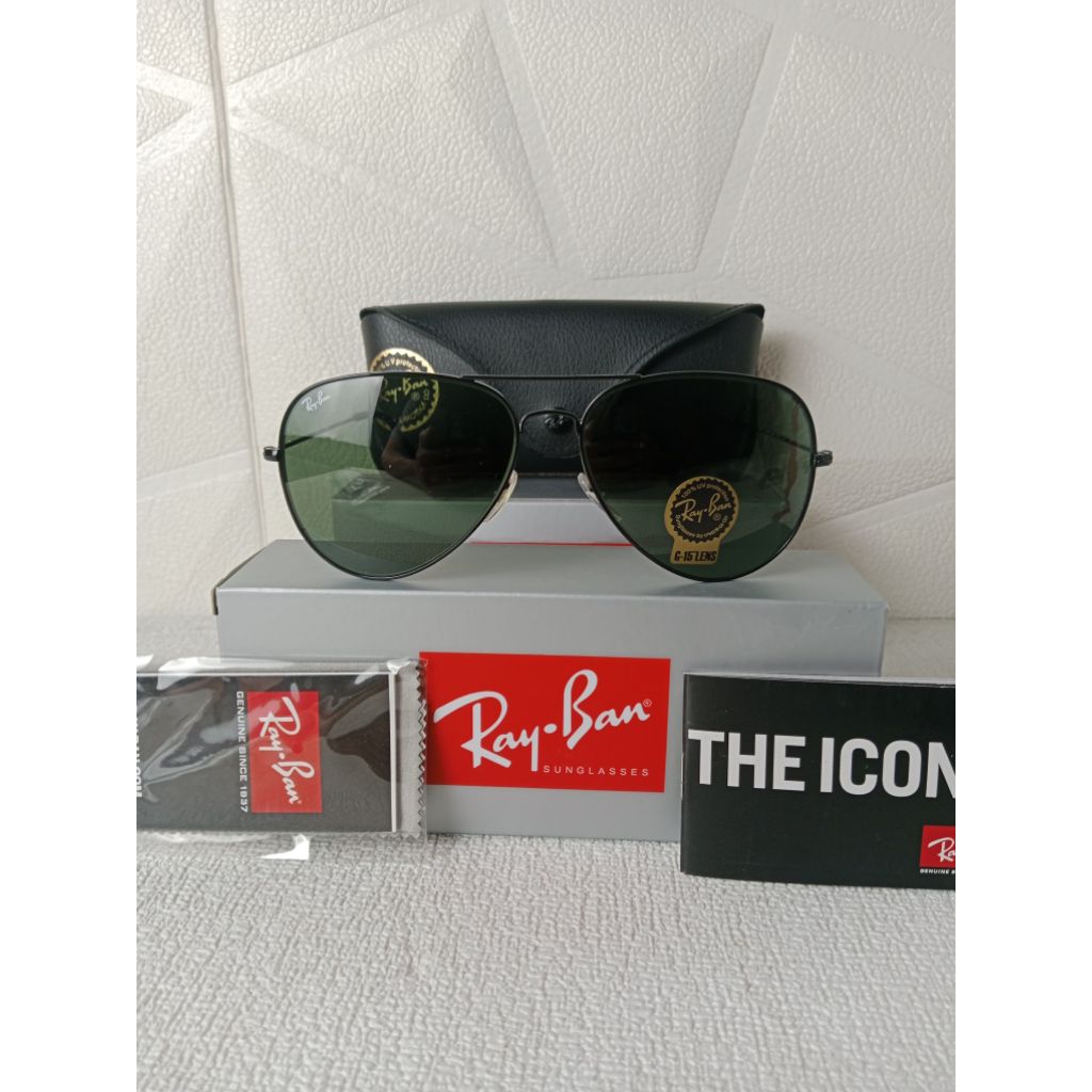 Kacamata Rayban Aviator RB3026 L2821 Black Lens UV Original