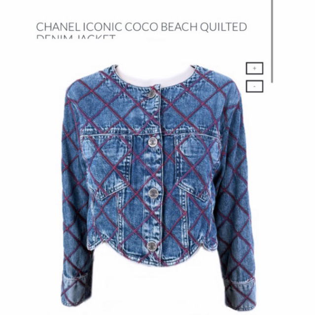 ch4n3L***denim crop jacket