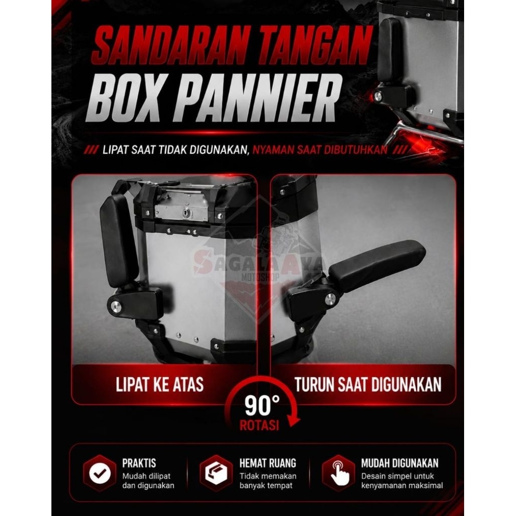 ARM REST TOP BOX PANNIER