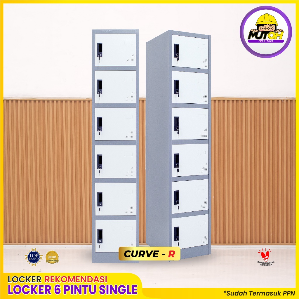 MUTOH CURVE R | Loker besi 6 pintu lemari locker besi 6 pintu single