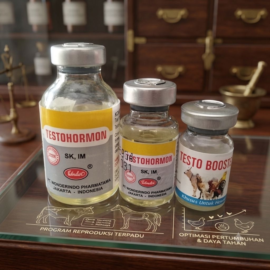 TESTOHORMON 2, 5, 10, 20 ML perangsang birahi jantan Burung, sapi, kambing