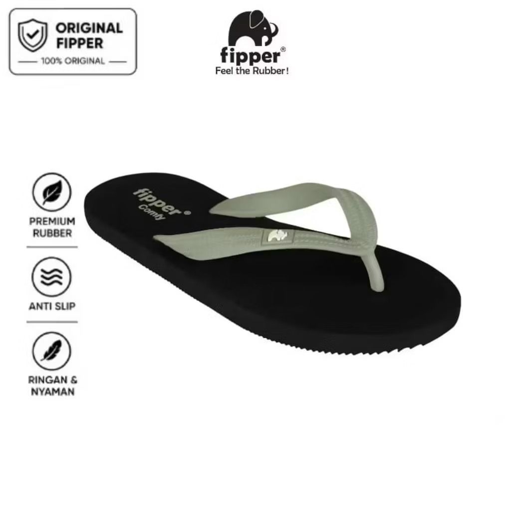 Fipper - Comfy Black / Green Stichst