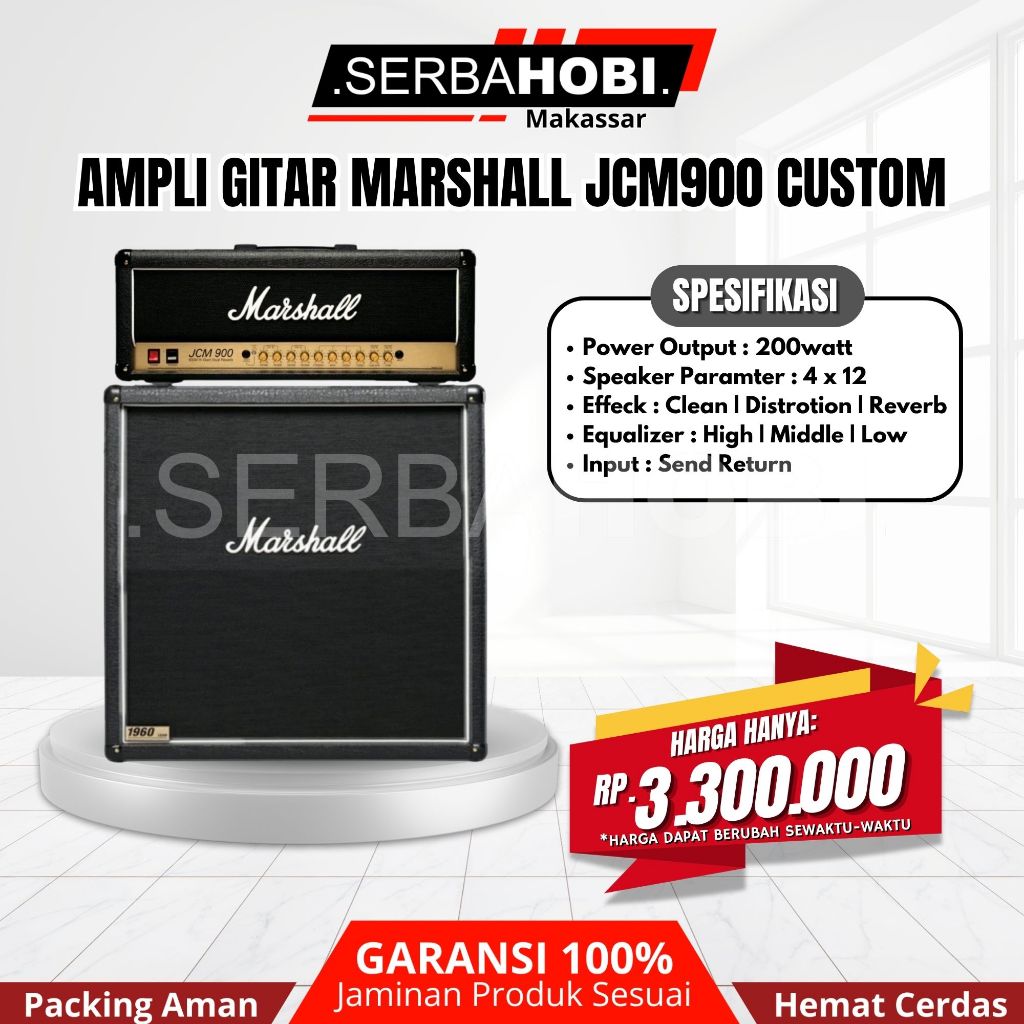 Ampli Gitar Marshall JCM900 Dengan Efek Distorsi