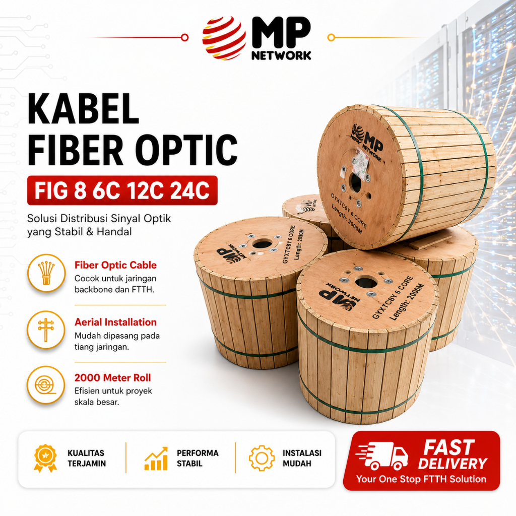 Kabel Fiber Optic 6/12/24 Core fig 8 – MP Network