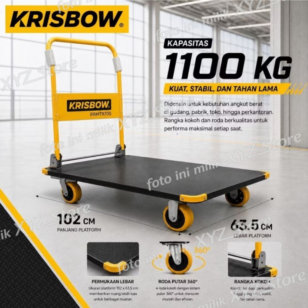 Troli Barang Krisbow 1,1 Ton 100% Original. Troli Barang . Troli Krisbow . Troli barang 700kg