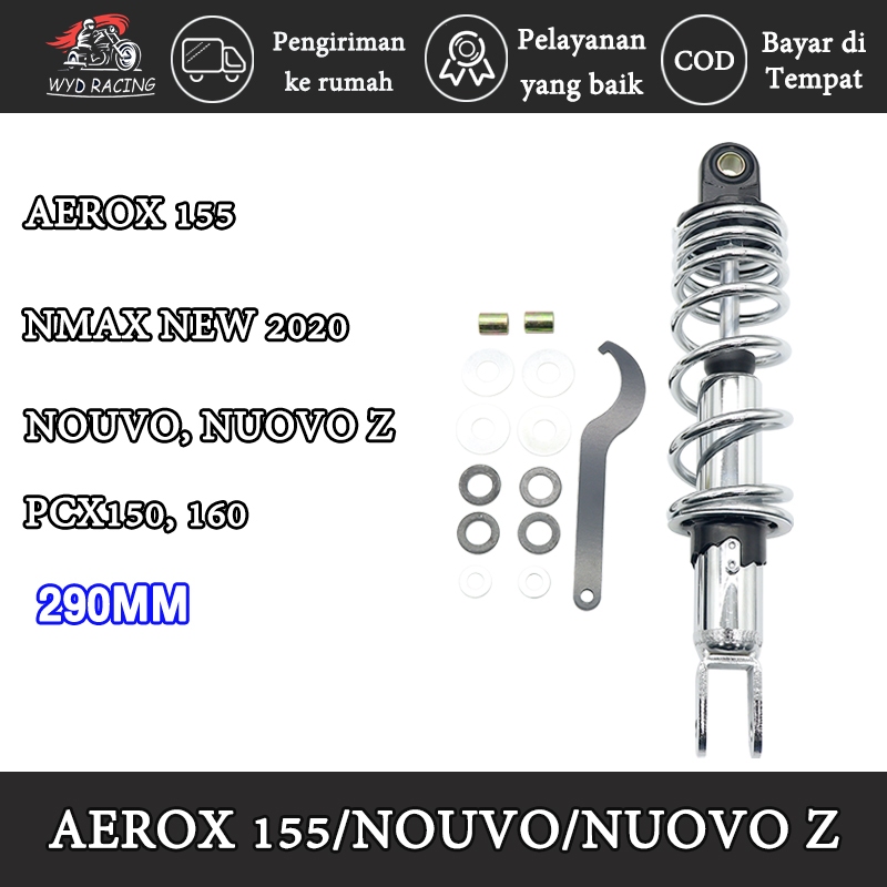 SHOCK TOP SERIES 290 MM AEROX 155,  NMAX NEW 2020, NMAX OLD, NOUVO, NOUVO Z, PCX 150, PCX 160 HARGA 