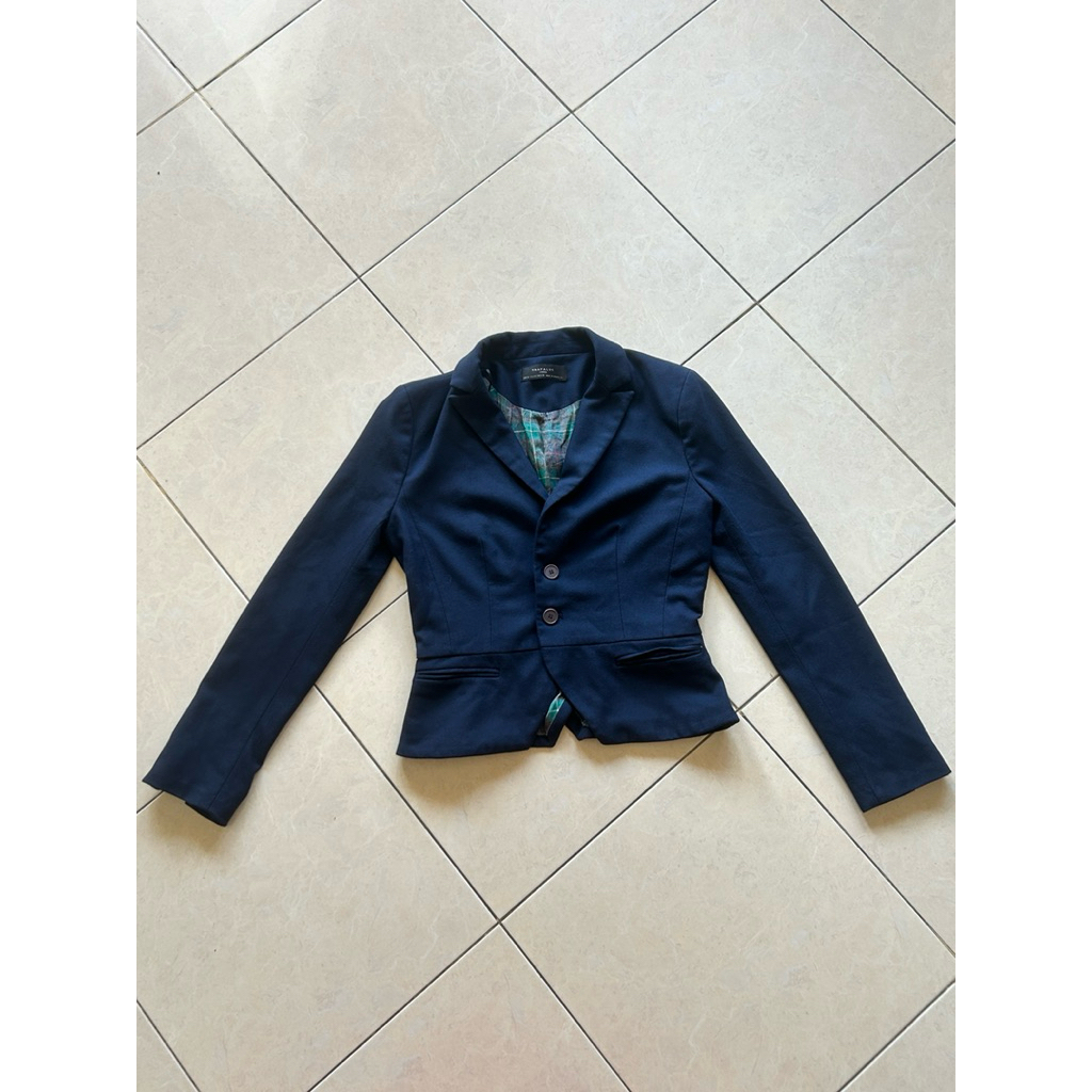 Trafaluc Zara Blazer Jacket Women in Blue Size M