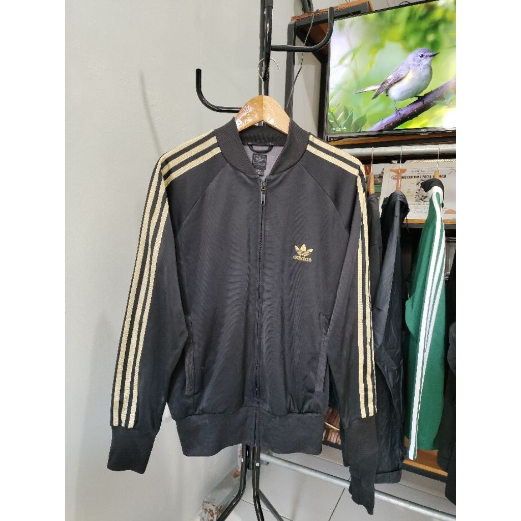 Jacket Tracktop Adidas Superstar Trefoil Black Gold Original