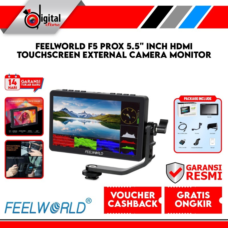 Feelworld F5 PROX 5.5" Inch HDMI Touchscreen External Camera Monitor Feelworld F5 PRO X Field Monito