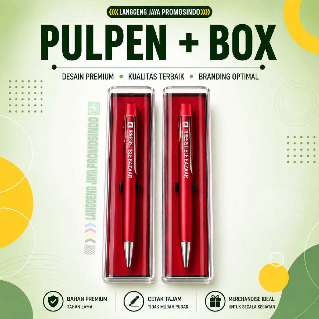 Pulpen box custom logo, kotak bolpen, souvenir pulpen, pen box mika, souvenir pulpen