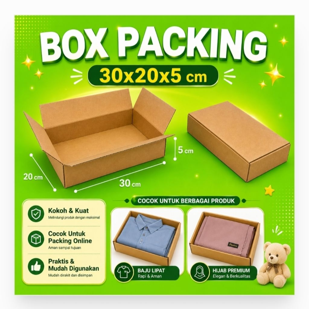 Kardus BOX POLOS 30X20X5