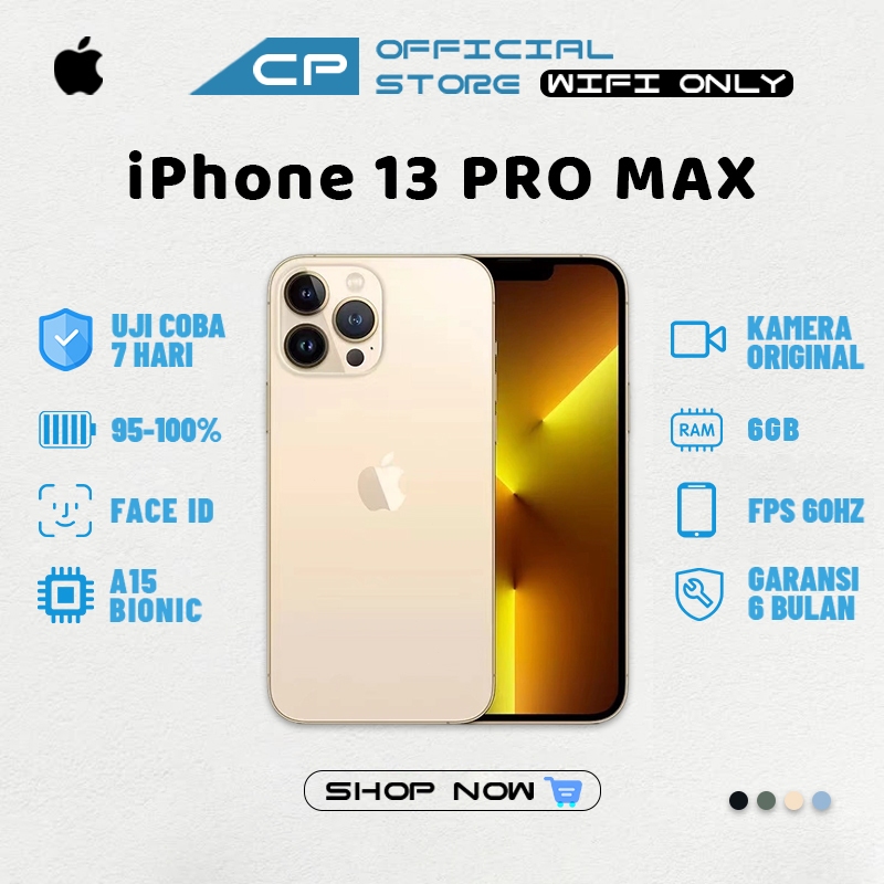 iPhone 13 PRO MAX WIFI ONLY SIM LOCK iCloud Bypass Variasi Khusus Game/Live 128GB/256GB Bekas Second