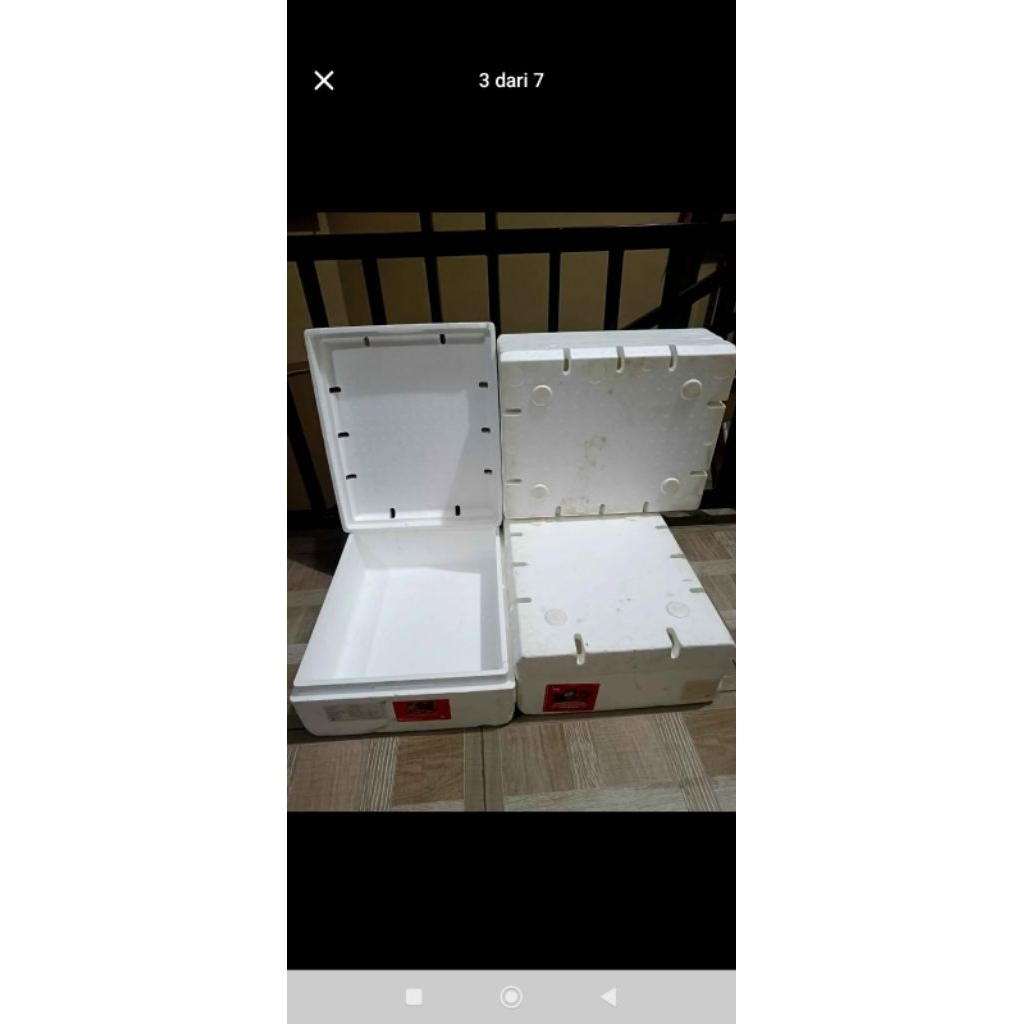 sterofoam box bekas buah anggur( bawah tidak bolong)