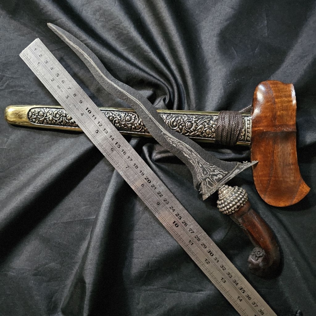 Keris Patrem Pandawa Luk 5 Pamor Pancuran Mas