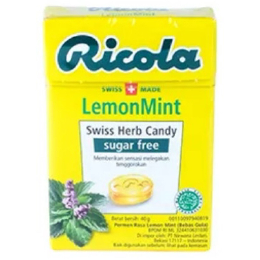 RICOLA SUGAR FREE CANDIES LEMON