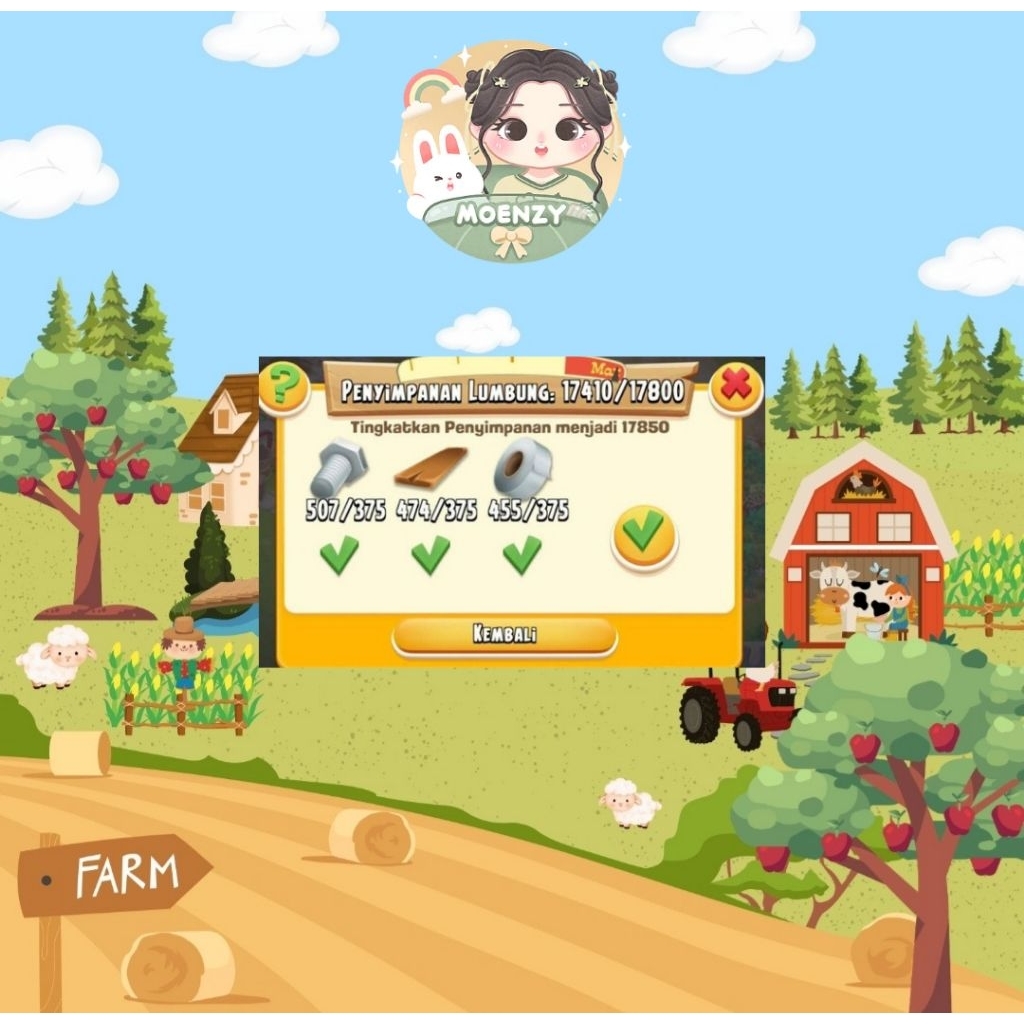 Paket ecer penyimpanan hay  day