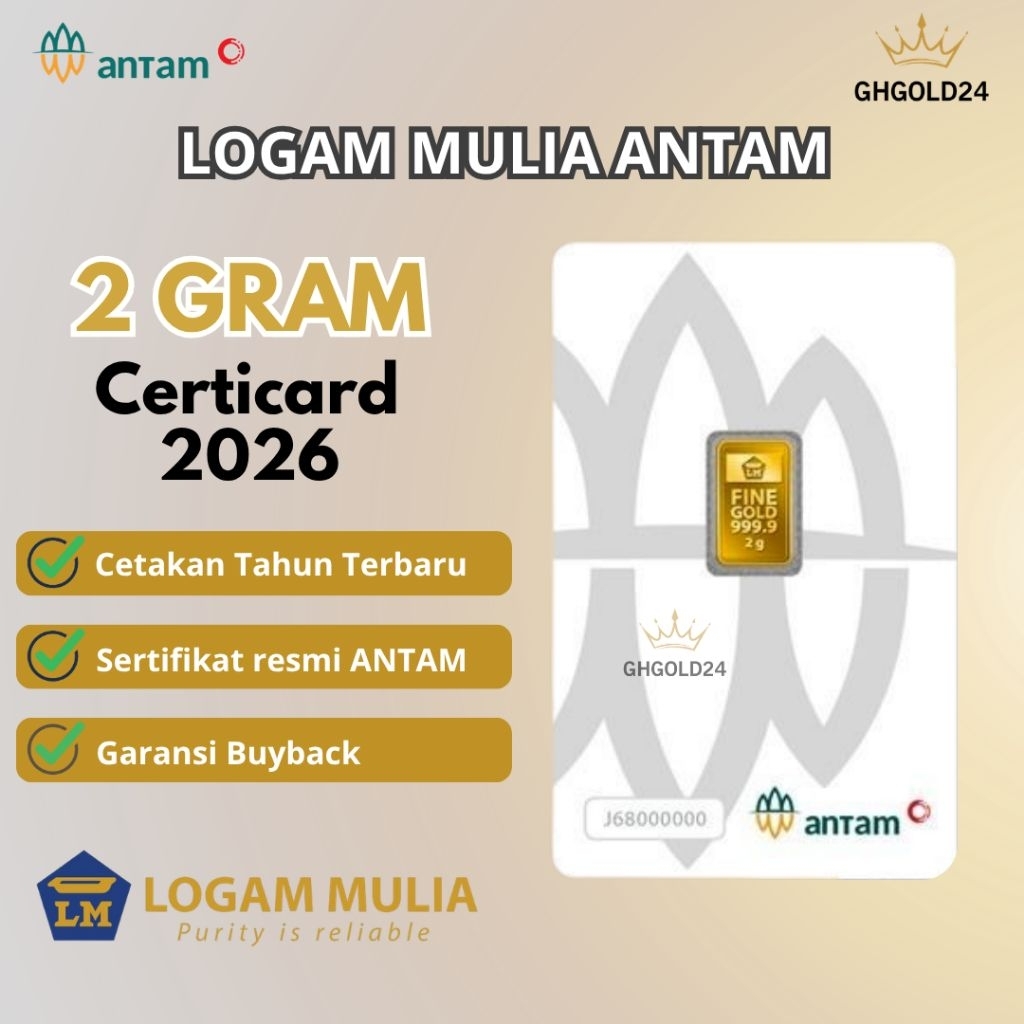 LM ANTM 2 GRAM | 100% ASLI | KELUARAN TERBARU | 2 GRAM