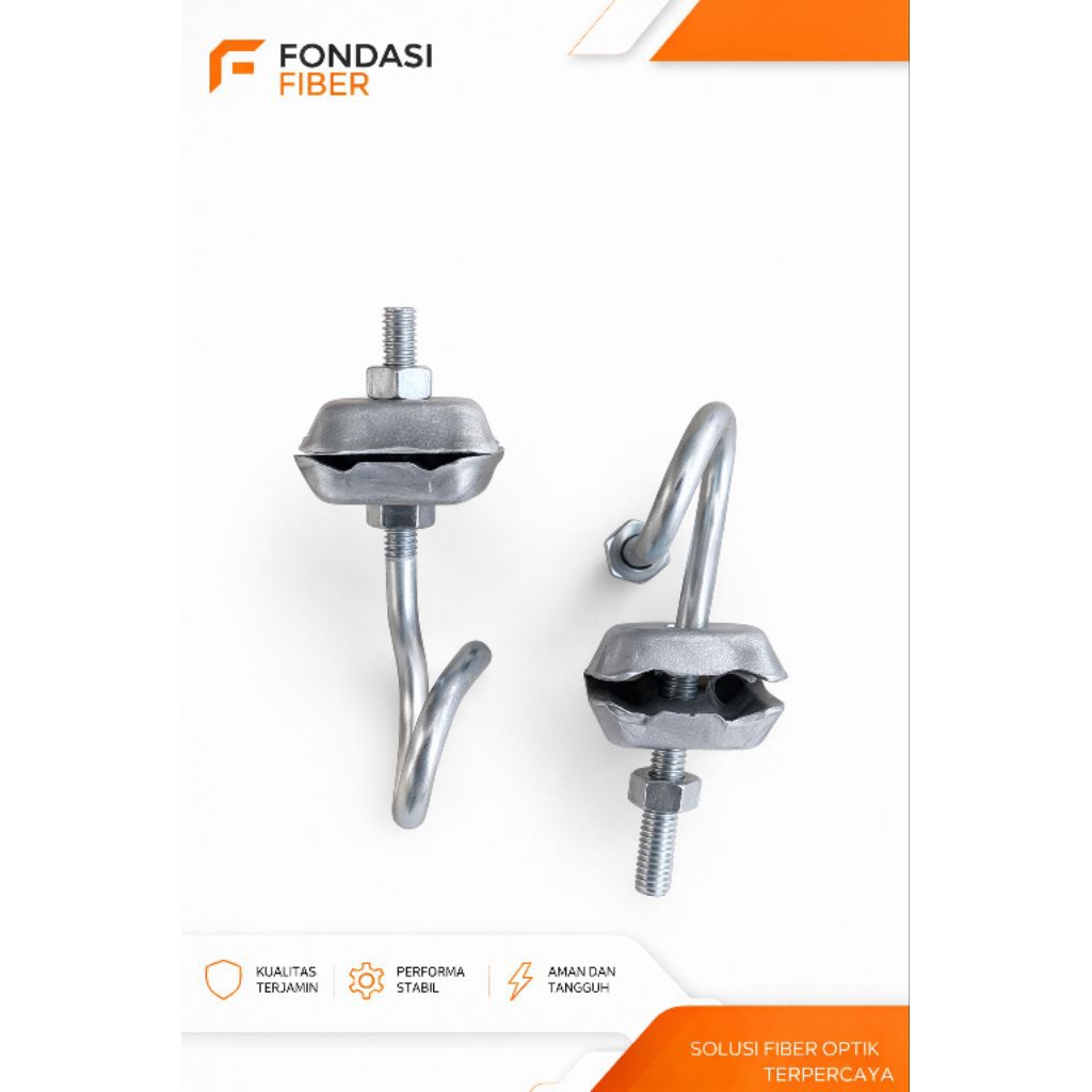 Clamp Pengait Tiang FTTH FO Aksesoris Kabel Fiber