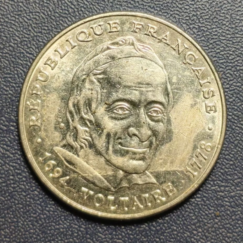 Koleksi Koin Asing France Commemorative 5 Francs Voltaire