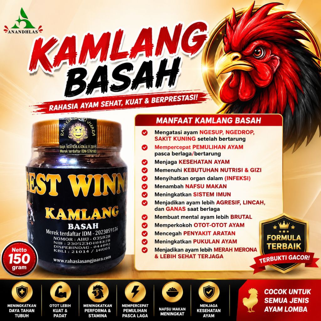 BW Kamlang Basah Ayam Laga 150gr Jamu Ayam Aduan Super Laga