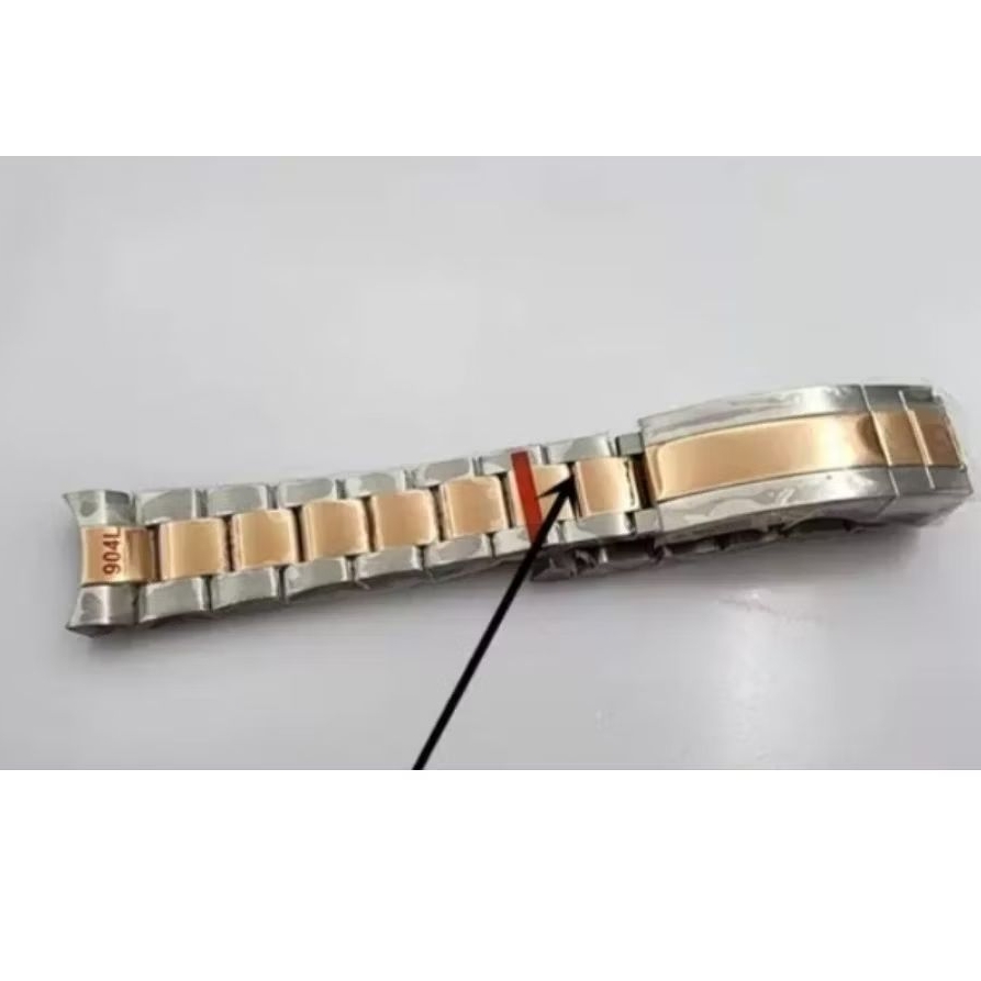 bracelet oister 20mm strap 20 mm seiko mod submarine two tone