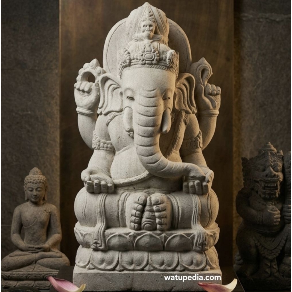 Ganesha batu putih super