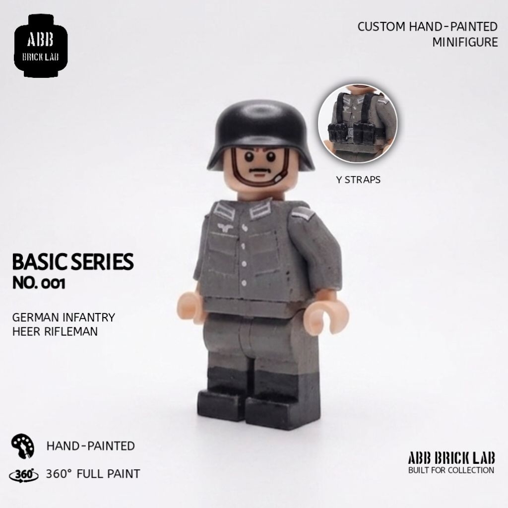 LEGO WW2 Minifiigure German World War 2 Mainan Figur Display Custom Painted