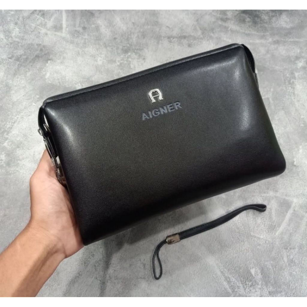 Tas Tangan Aigner Leather Tas Santai Dompet Pria&Wanita Premium Quality