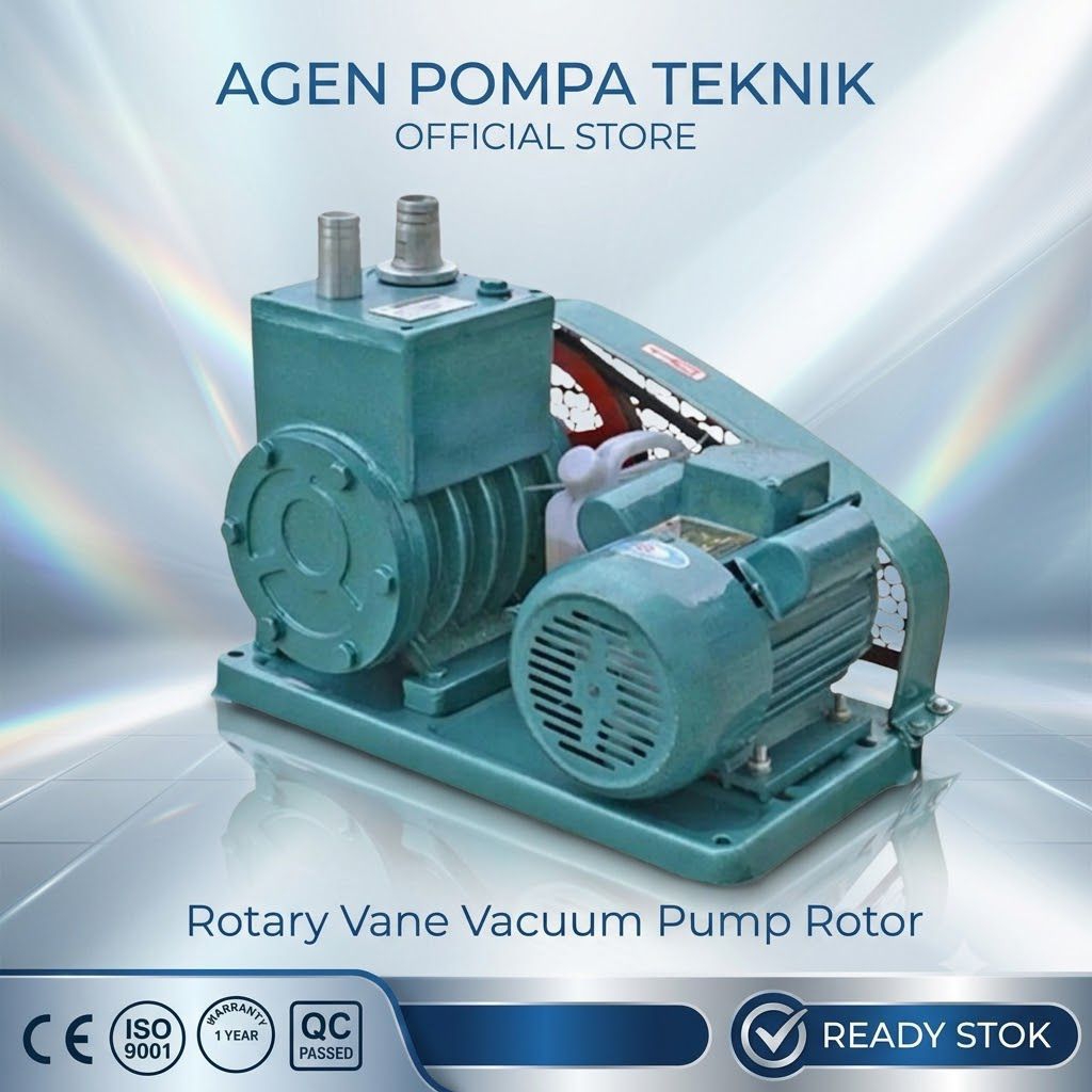 Rotary Vane Vacuum Pump Rotor 2X-30 3KW 380V Pompa Vakum Rotary Vane Baling-Baling Putar