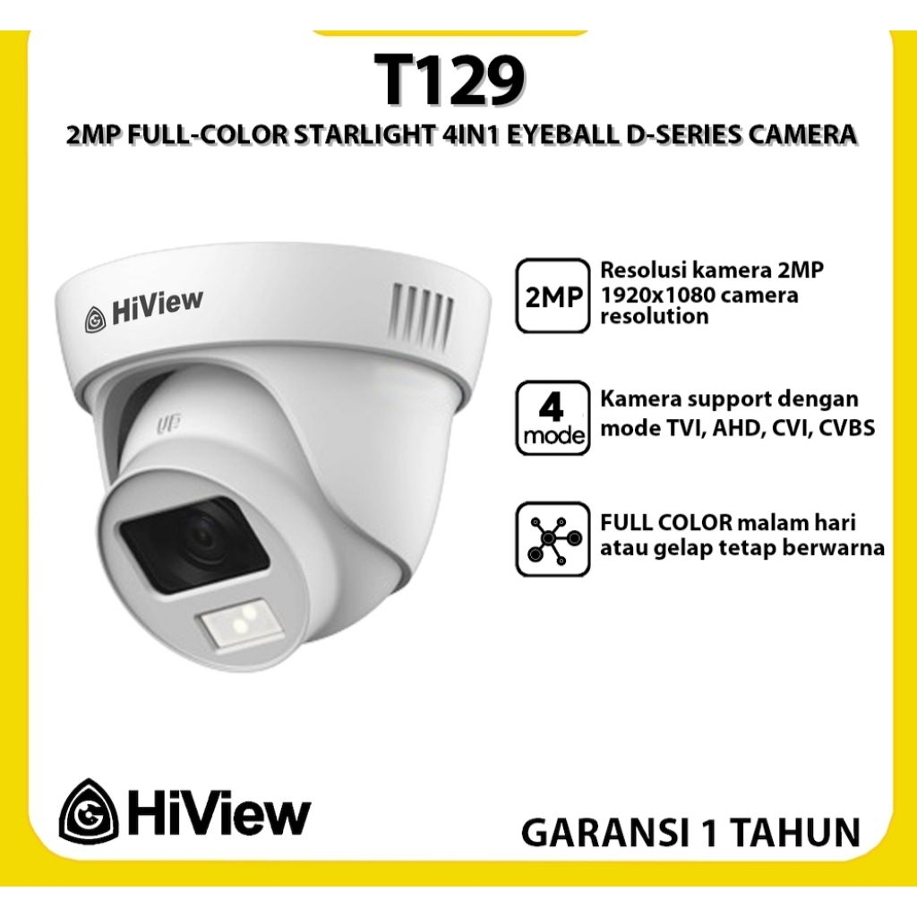 KAMERA CCTV Hiview T1290 INDOOR COLORVU 2MP ORIGINAL GARANSI RESMI
