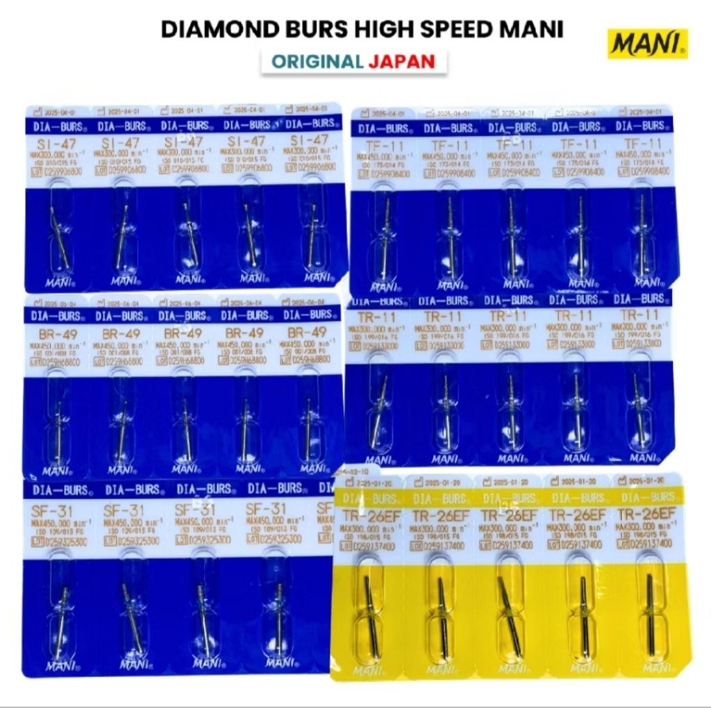 Diamond bur mani original dental